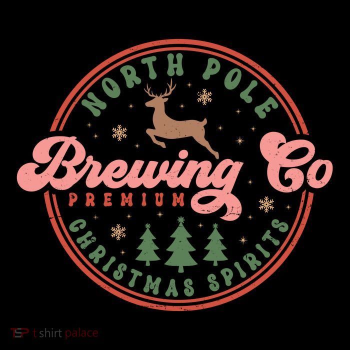 Christmas North Pole Brewing Co Premium Christmas Spirits Label Apron