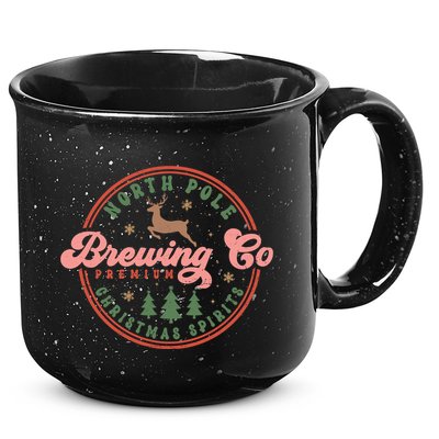 Christmas North Pole Brewing Co Premium Christmas Spirits Label 15oz Campfire Ceramic Mug
