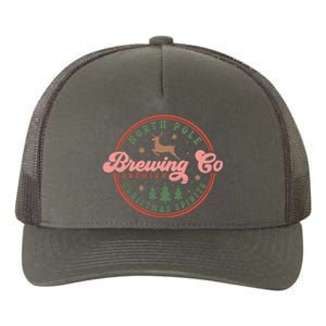 Christmas North Pole Brewing Co Premium Christmas Spirits Label Yupoong Adult 5-Panel Trucker Hat