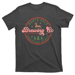 Christmas North Pole Brewing Co Premium Christmas Spirits Label T-Shirt