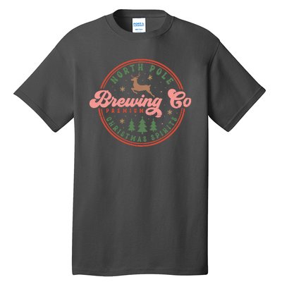 Christmas North Pole Brewing Co Premium Christmas Spirits Label Tall T-Shirt