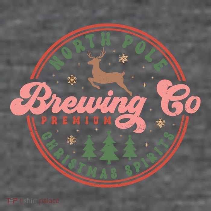 Christmas North Pole Brewing Co Premium Christmas Spirits Label Tall T-Shirt