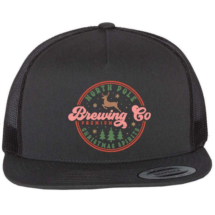 Christmas North Pole Brewing Co Premium Christmas Spirits Label Flatbill Hat