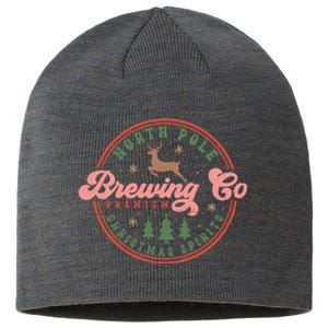 Christmas North Pole Brewing Co Premium Christmas Spirits Label Sustainable Beanie