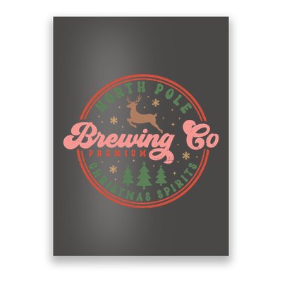 Christmas North Pole Brewing Co Premium Christmas Spirits Label Poster