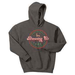 Christmas North Pole Brewing Co Premium Christmas Spirits Label Kids Hoodie