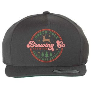 Christmas North Pole Brewing Co Premium Christmas Spirits Label Wool Snapback Cap