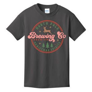 Christmas North Pole Brewing Co Premium Christmas Spirits Label Kids T-Shirt