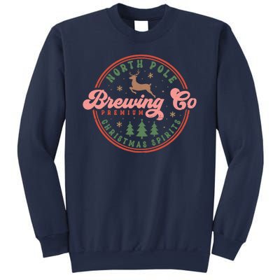 Christmas North Pole Brewing Co Premium Christmas Spirits Label Sweatshirt