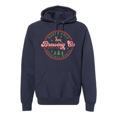 Christmas North Pole Brewing Co Premium Christmas Spirits Label Premium Hoodie