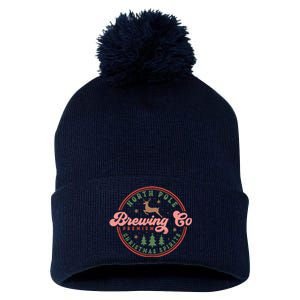 Christmas North Pole Brewing Co Premium Christmas Spirits Label Pom Pom 12in Knit Beanie