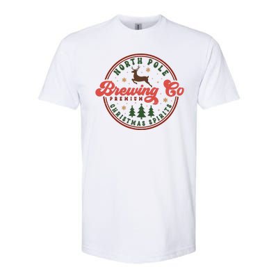 Christmas North Pole Brewing Co Premium Christmas Spirits Label Softstyle CVC T-Shirt