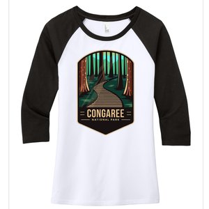 Congaree National Park 2024 South Carolina Women's Tri-Blend 3/4-Sleeve Raglan Shirt