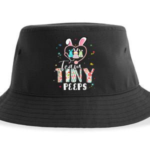 Cute NICU PICU L&D Nurse Easter Day Cute Bunny Sustainable Bucket Hat