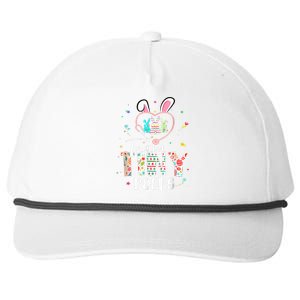 Cute NICU PICU L&D Nurse Easter Day Cute Bunny Snapback Five-Panel Rope Hat