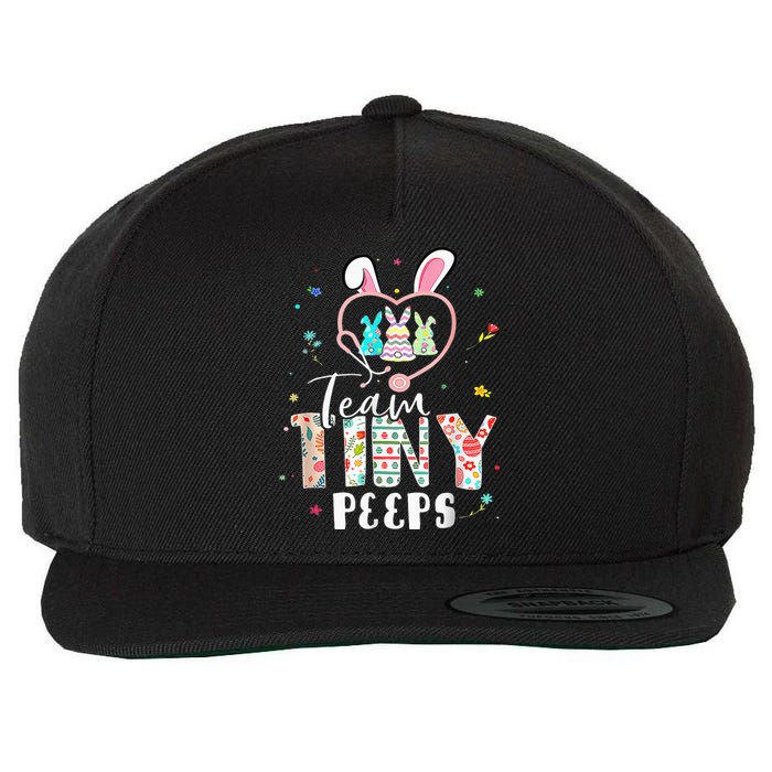 Cute NICU PICU L&D Nurse Easter Day Cute Bunny Wool Snapback Cap