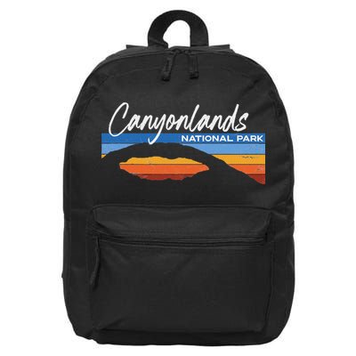 Canyonlands National Park Moab Utah Vacation Retro Ut 16 in Basic Backpack