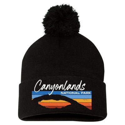 Canyonlands National Park Moab Utah Vacation Retro Ut Pom Pom 12in Knit Beanie