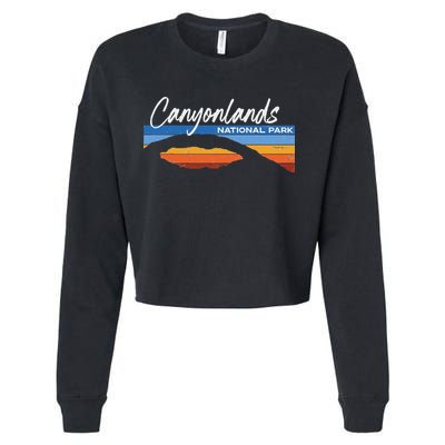 Canyonlands National Park Moab Utah Vacation Retro Ut Cropped Pullover Crew