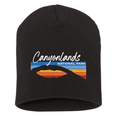 Canyonlands National Park Moab Utah Vacation Retro Ut Short Acrylic Beanie