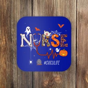 Cvicu Nurse Pumpkin Halloween Cardiovascular Icu Nursing Gift Coaster