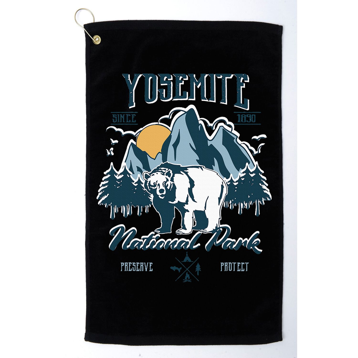 California National Park Yosemite National Park Golf Towel