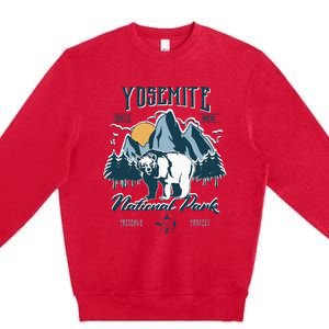 California National Park Yosemite National Park Premium Crewneck Sweatshirt