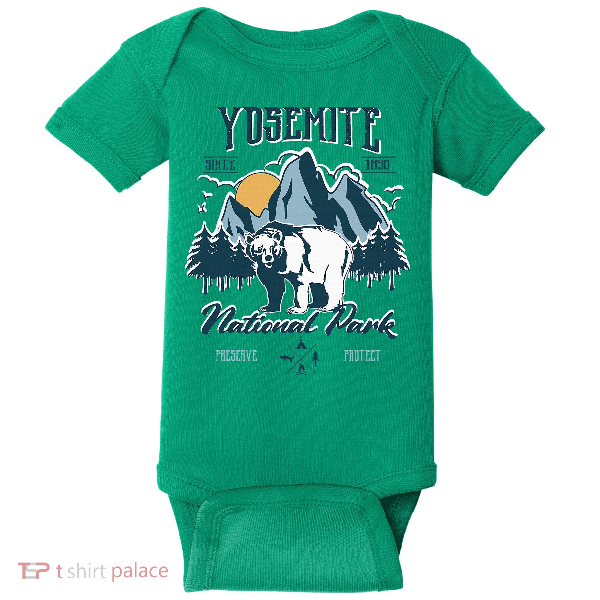 California National Park Yosemite National Park Baby Bodysuit