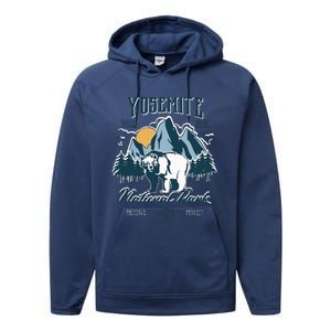 California National Park Yosemite National Park Performance Fleece Hoodie