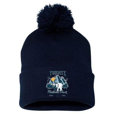 California National Park Yosemite National Park Pom Pom 12in Knit Beanie