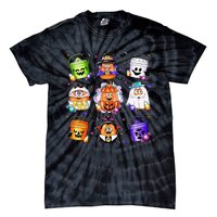 Chicken Nuggets Pumpkin Halloween 90S Vintage Tie-Dye T-Shirt