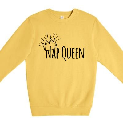 Cute Nap Queen Gift Premium Crewneck Sweatshirt