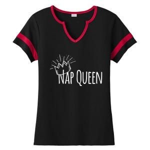 Cute Nap Queen Gift Ladies Halftime Notch Neck Tee