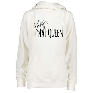 Cute Nap Queen Gift Womens Funnel Neck Pullover Hood