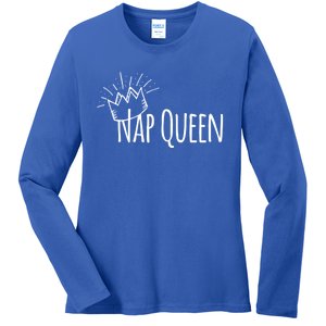 Cute Nap Queen Gift Ladies Long Sleeve Shirt