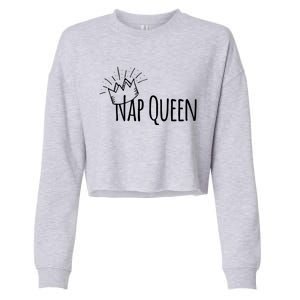 Cute Nap Queen Gift Cropped Pullover Crew