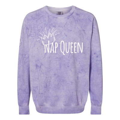 Cute Nap Queen Funny Gift Colorblast Crewneck Sweatshirt