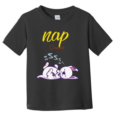 Cute Nap Queen With Sleeping Dog Toddler T-Shirt