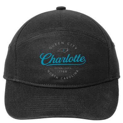 Charlotte Nc Queen City North Carolina 7-Panel Snapback Hat