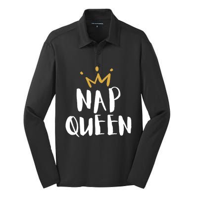 Crown Nap Queen Silk Touch Performance Long Sleeve Polo