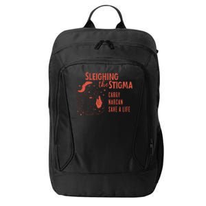 Christmas Narcan Retro Santa Carry Narcan Harm Reduction City Backpack