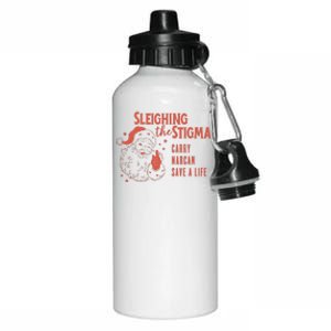 Christmas Narcan Retro Santa Carry Narcan Harm Reduction Aluminum Water Bottle