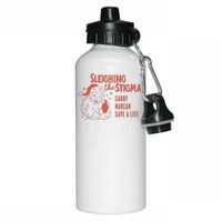 Christmas Narcan Retro Santa Carry Narcan Harm Reduction Aluminum Water Bottle