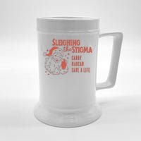 Christmas Narcan Retro Santa Carry Narcan Harm Reduction Beer Stein