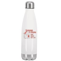 Christmas Narcan Retro Santa Carry Narcan Harm Reduction Stainless Steel Insulated Water Bottle