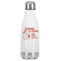 Christmas Narcan Retro Santa Carry Narcan Harm Reduction Stainless Steel Insulated Water Bottle