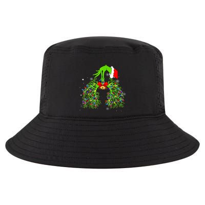 Christmas Nurse Respiratory Therapist Lung Xmas Lights Cool Comfort Performance Bucket Hat
