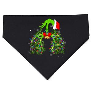 Christmas Nurse Respiratory Therapist Lung Xmas Lights USA-Made Doggie Bandana