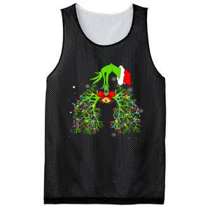 Christmas Nurse Respiratory Therapist Lung Xmas Lights Mesh Reversible Basketball Jersey Tank