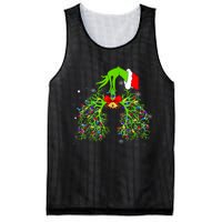 Christmas Nurse Respiratory Therapist Lung Xmas Lights Mesh Reversible Basketball Jersey Tank